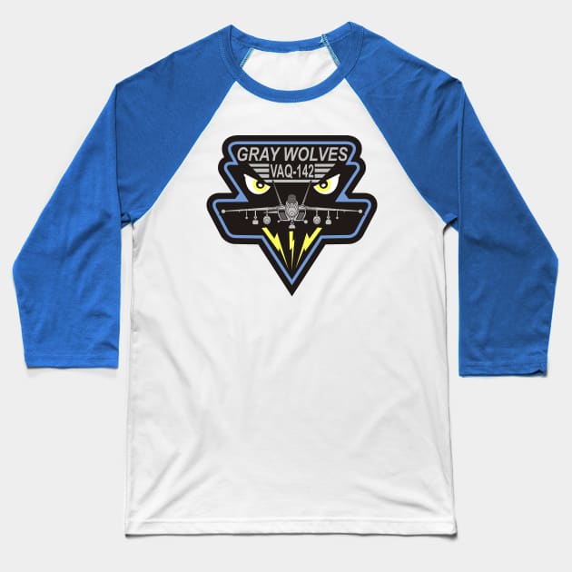 VAQ142 Gray Wolves Baseball T-Shirt by MBK